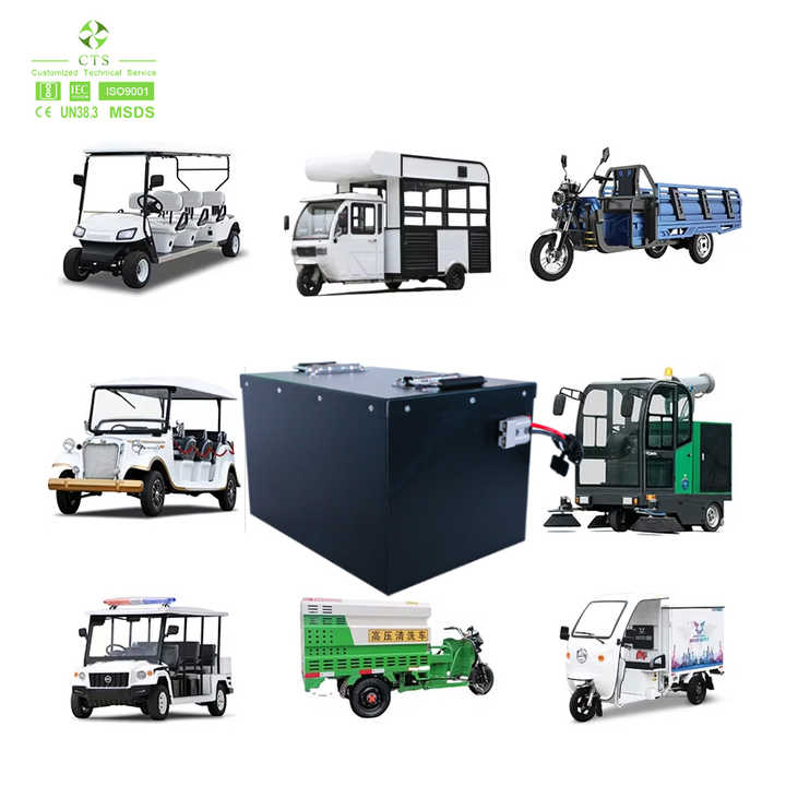 CTS 72V 60V Ebike Battery Lithium Ion 60V 72V 50Ah 100Ah 150Ah Lifepo4 Battery Pack for Three-Wheelers Golf Carts Electric Scooters and Electric Vehicles