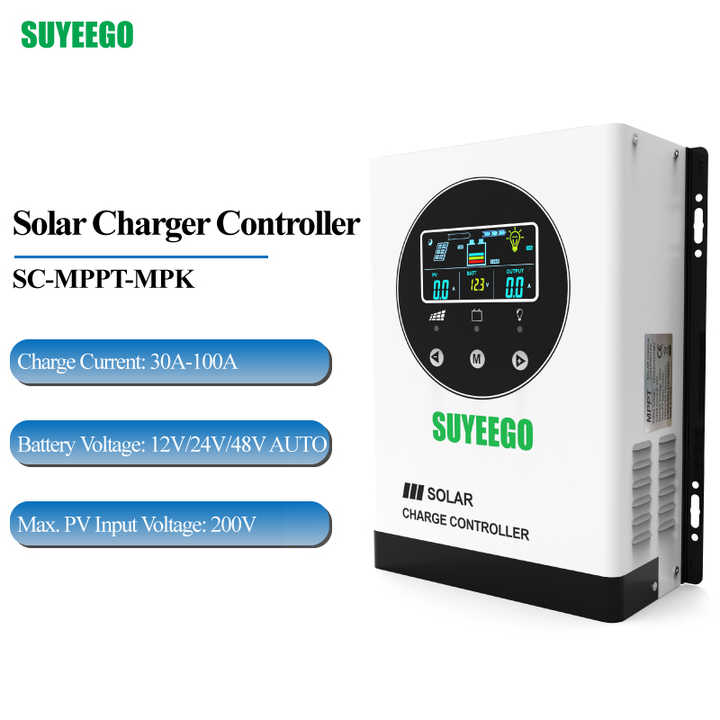 MPPT Hybrid Solar Charge Controller 12V 24V 48V 30A 40A 60A 80A 100A 120A High Efficiency for Solar Energy Systems SUYEEGO