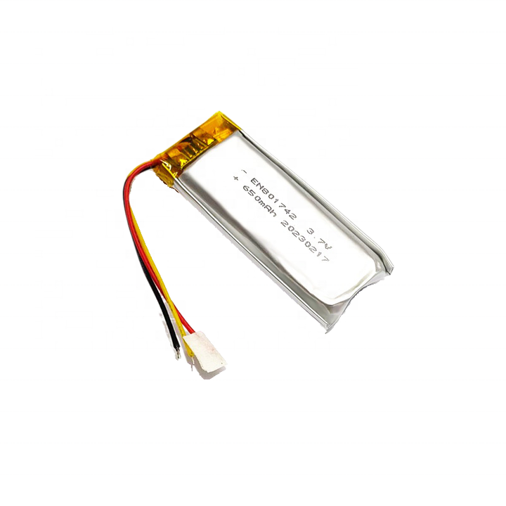 Encore Lithium Polymer Battery 801742 650mAh 3.7V Rechargeable Deep Cycle Li-ion Pouch Cell for Smart Glasses and Consumer Electronics Encore