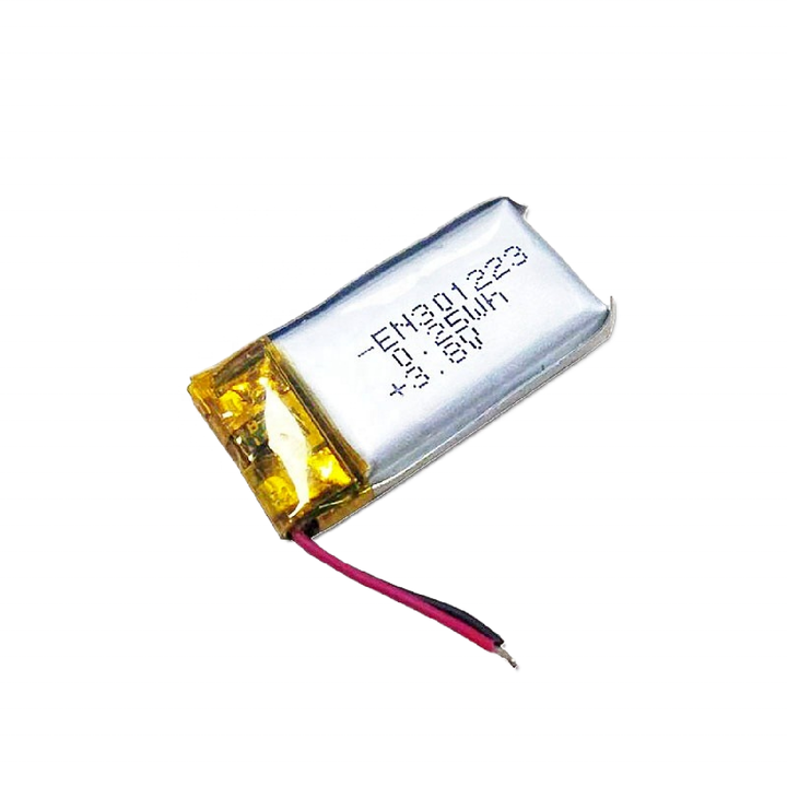 301223 65mAh 3.7V Lithium Polymer Battery Slim Rechargeable Cell for Portable Electronics Encore Energy