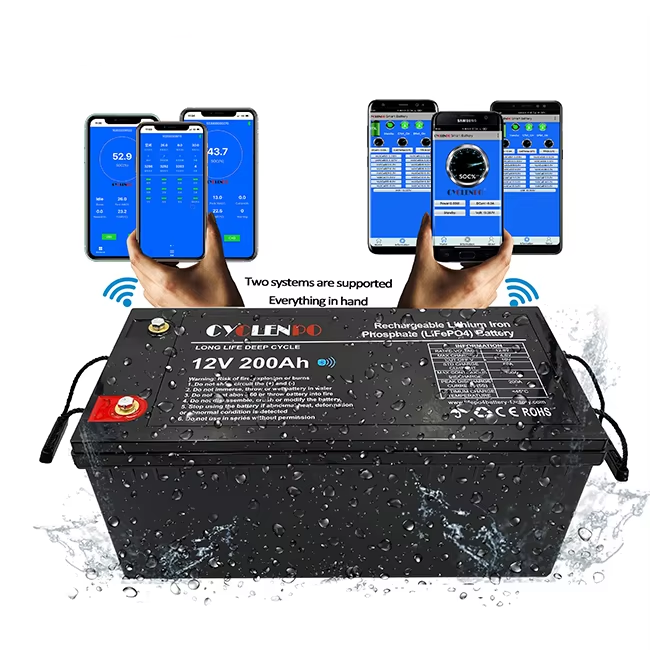 12V 200Ah LiFePO4 Battery Pack High-Cycle Life Solar Storage System for Boats Electric Forklifts cyclenpo
