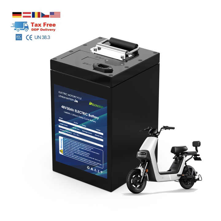 Safe LiFePO4 Power Battery Pack 25Ah 30Ah 50Ah Explosion-Proof Deep Cycle for E-Bikes Scooters DELONG
