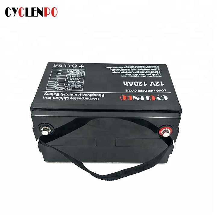 Factory Direct Supply Deep Cycle Lithium LiFePO4 12V 120Ah Battery Pack for EV RV Solar Energy Storage Systems cyclenpo
