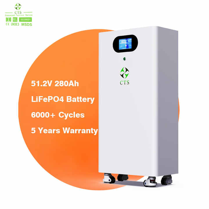 51.2V 280Ah Solar Lithium Battery Pack for Off-Grid Energy Storage Systems with LiFePO4 Technology and Built-in BMS Protection
