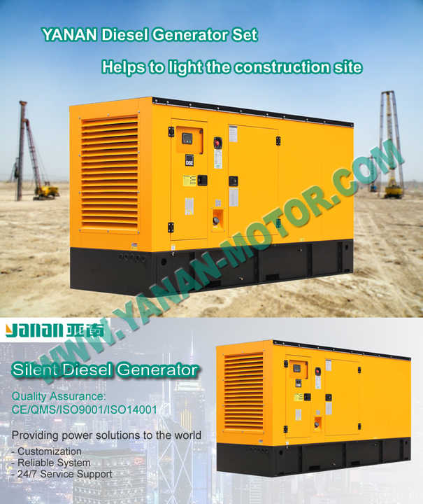180kw 225kva Power Diesel Generator Set 120kw 150kva 6 Cylinder Silent Type for Electric DC Backup Power Yanan