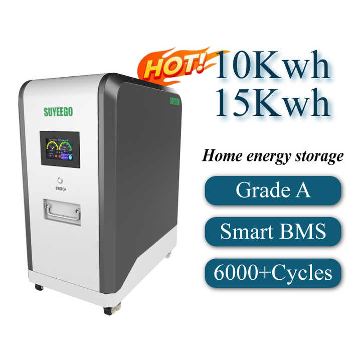 SUYEEGO 10kWh 15kWh 51.2V 200Ah 300Ah 400Ah LiFePO4 Battery Solar Energy Storage System for Home Power Backup SUYEEGO