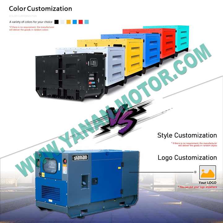 Gasoline Power Generator 100kw-600kw 440V/220V Silent Type with Auto Start and Remote Control Yanan