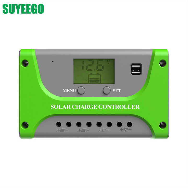 PWM Solar Charge Controller 10A-60A 12V/24V With 50A Rated Current for Solar System Lighting and Energy Storage SUYEEGO