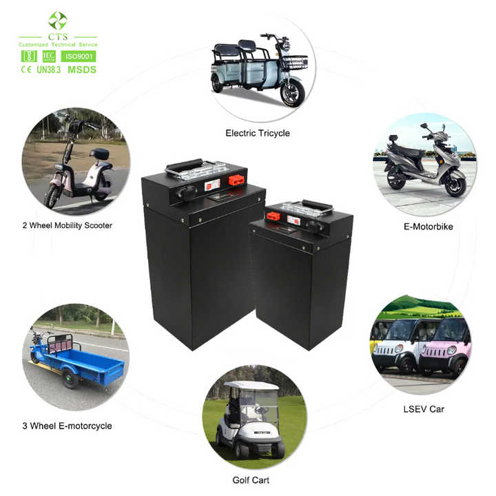 Customized Lithium Battery 60V 40Ah Long Cycle Life for Electric Scooters CTS