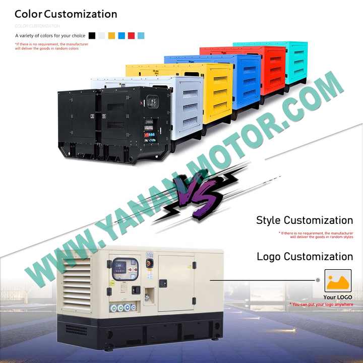 Diesel Generator Set 3kW-30kW Silent Energy Power 1500RPM/1800RPM Backup Power for Industrial/Commercial YANAN
