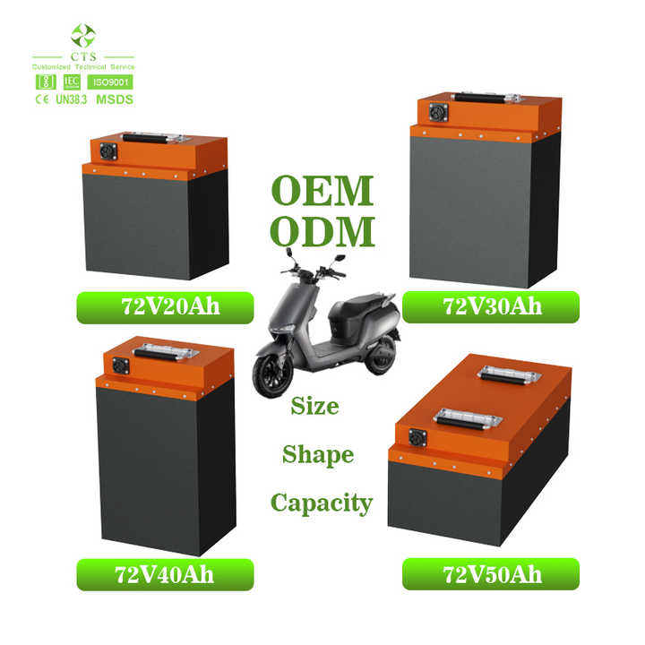 72V Lithium Ion Battery Pack 72V 40Ah High-Capacity Long Cycle Life for Electric Bicycles Scooters Motorcycles CTS