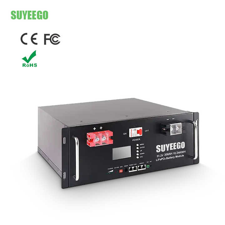 LiFePO4 Battery Pack 51.2V 100Ah High-Cycle Life Solar Energy Storage System SUYEEGO