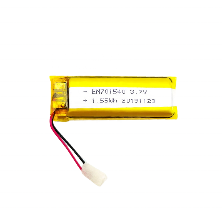 Encore 701540 420mAh 3.7V Lithium Polymer Battery LiCoO2 Chemistry Rechargeable for Headsets and Consumer Electronics