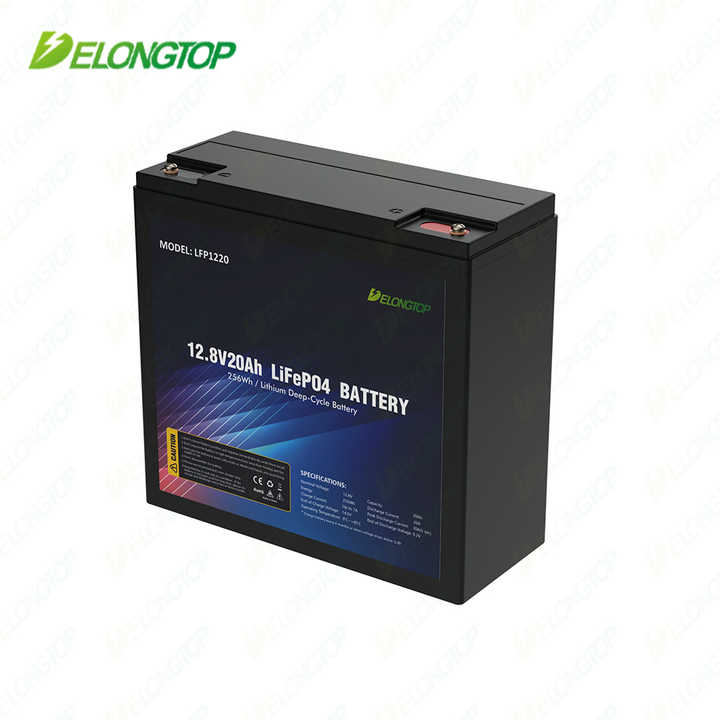 Deep Cycle 12V 20Ah LiFePO4 Battery Pack High-Capacity Energy Storage for Solar RV Boat Golf Trolley Scooter DELONGTOP