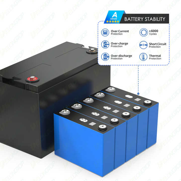 DELONGTOP 12V 100AH Lithium Ion LiFePO4 Battery with 6500 Cycles Long Life for RV Marine Solar Energy Storage Systems Delong