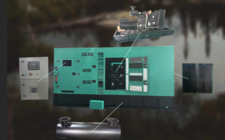 Diesel Generator 50kVA Portable 30kW 380V Low Noise with ATS Cabinet for Cummins 4BT Shuntong