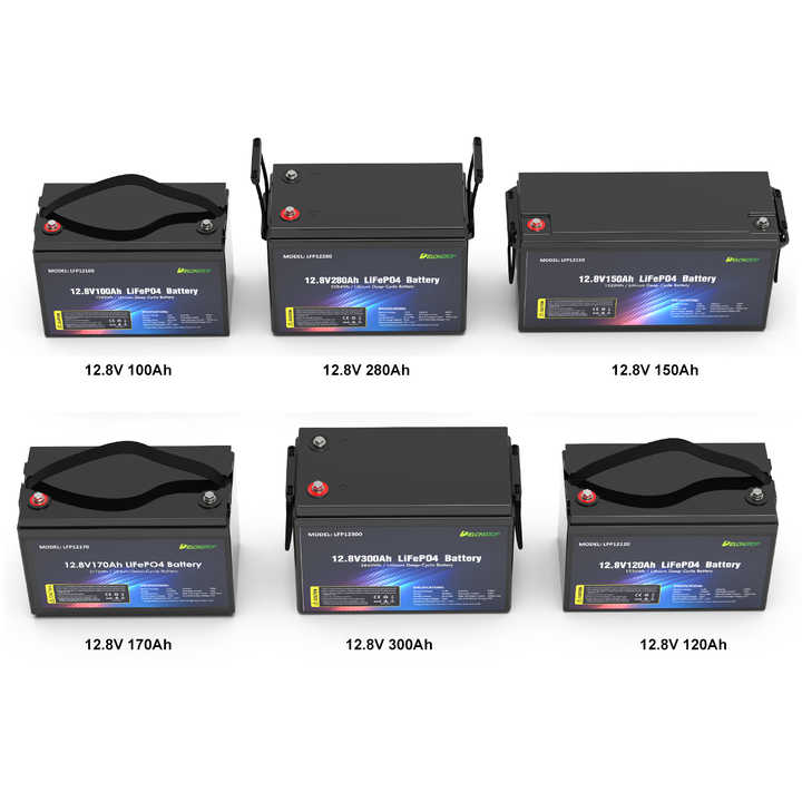 Lithium 12V 150AH 200AH 250AH 300AH 400AH 500AH 600AH 800AH LiFePO4 Battery Pack Long Cycle Life Marine Boat Golf Cart Solar Energy Storage System Delong