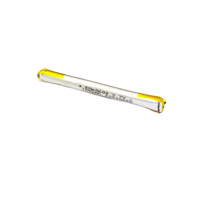 Encore 60600 125mAh Lithium Polymer Battery 3.7V Lipo Li Rechargeable Battery Cylindrical Deep Cycle Pouch Cell for Smart Pen Encore