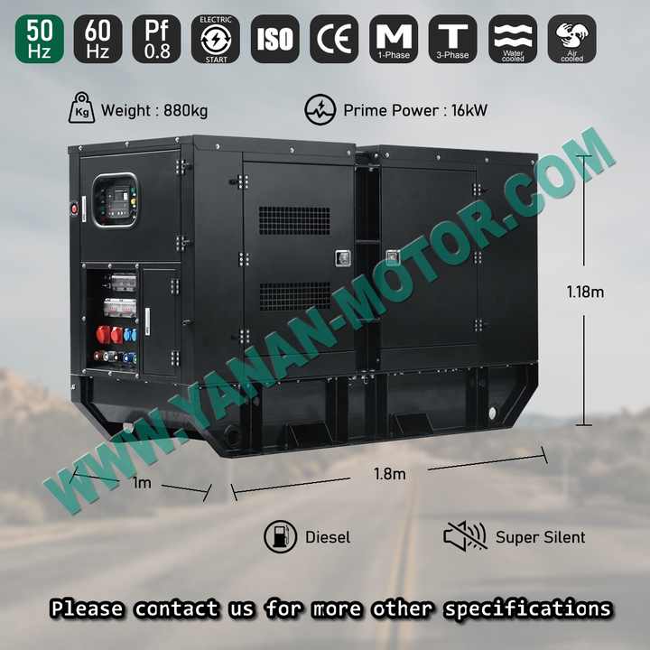 30kW Silent Diesel Generator Set Three Phase Power Supply for Industrial Backup Energy YANAN