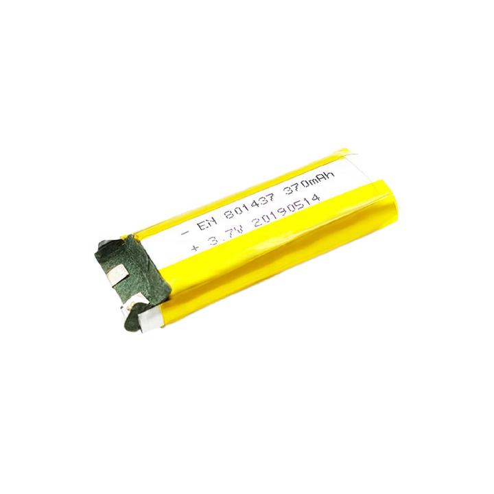 Lithium Polymer Battery 801437 370mAh 3.7V High-Cycle Life for Consumer Electronics & Home Appliances Encore Factory