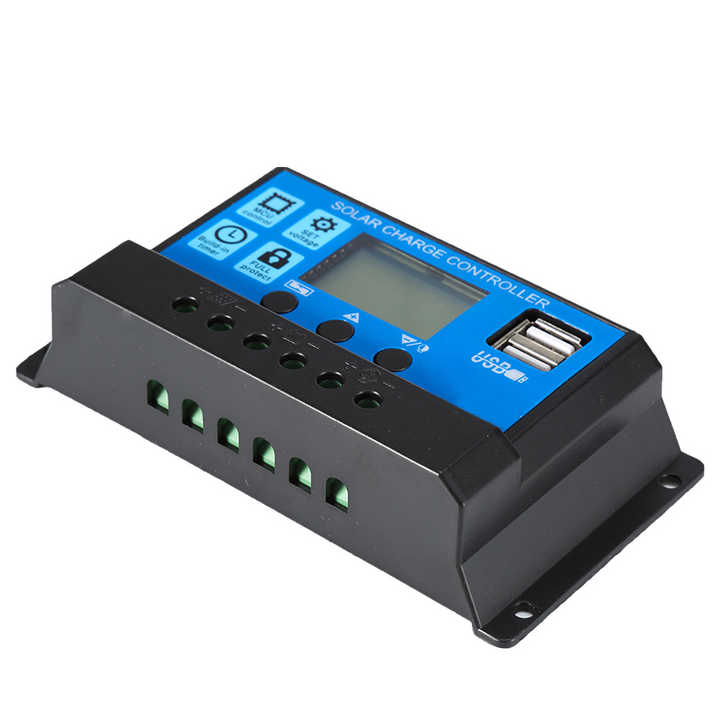 Solar Charge Controller 10A-60A 12V/24V 1500W LCD Display PWM Charge Regulator for Solar Power Systems SYGSESOLAR