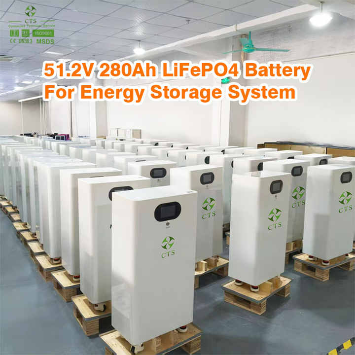 51.2V 280Ah Solar Lithium Battery Pack for Off-Grid Energy Storage Systems with LiFePO4 Technology and Built-in BMS Protection
