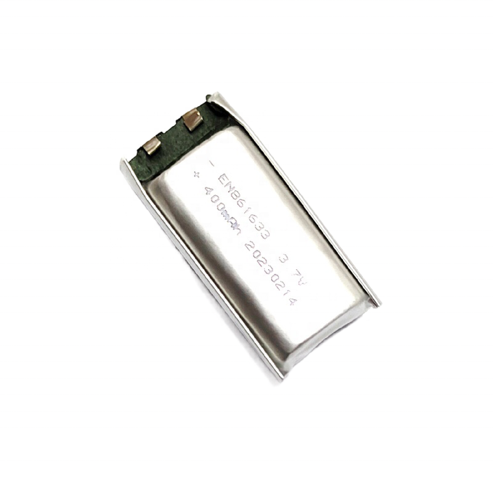 Encore Custom Lithium Polymer Battery 861633 400mAh 3.7V Rechargeable Deep Cycle LiPo Battery for Headset and Consumer Electronics Encore