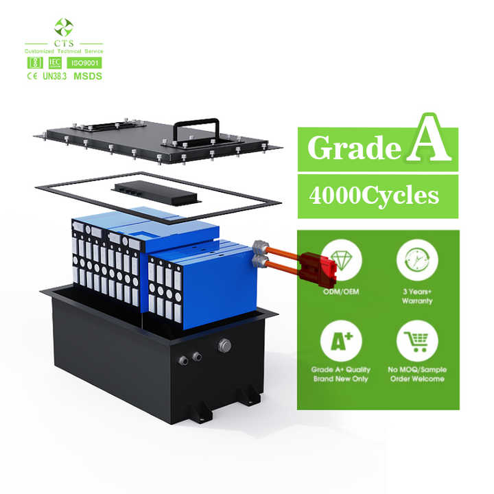 RV Club Cart Battery Packs 48V 51.2V 72V Lifepo4 Golf Cart Batteries 5kWh 10kWh Lithium Ion with 3000 Cycles Long Life for Electric Vehicles CTS Battery