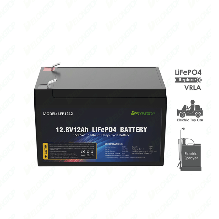Deep Cycle 12V 20Ah LiFePO4 Battery Pack High-Capacity Energy Storage for Solar RV Boat Golf Trolley Scooter DELONGTOP