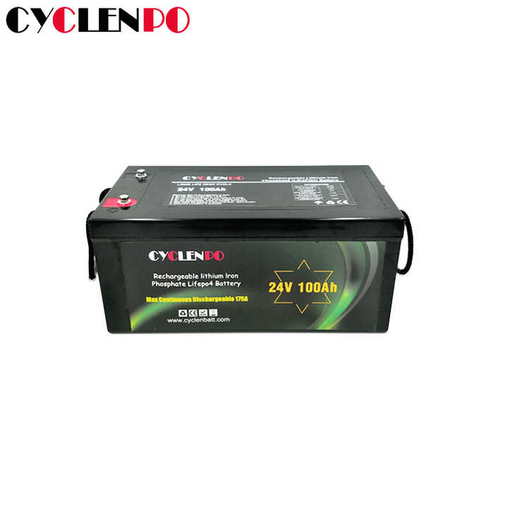 Rechargeable 24V LiFePO4 Battery 100Ah for Solar Energy Storage Systems and Electric Vehicles CYCLENPO