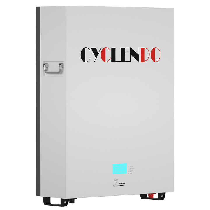 Solar Energy Storage System 48V 200Ah LiFePO4 Battery 10kWh Off-Grid Hybrid Wall-Mounted Powerwall cyclenpo