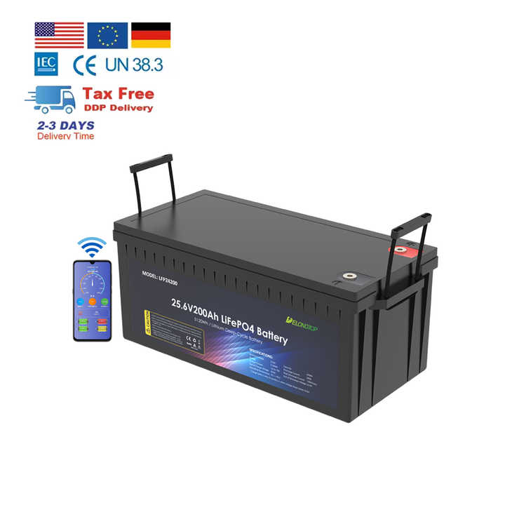 Wholesale 24V 100Ah 150Ah 200Ah 280Ah 300Ah 400Ah 600Ah Solar RV Lithium Ion LiFePO4 Battery Pack with BMS for Solar Energy Storage Systems DELONGTOP