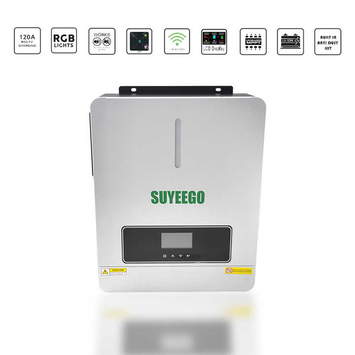 Solar Inverters 6200W 48Vdc MPPT Off-Grid Hybrid System with WiFi & Parallel Expansion for Home Energy Storage SUYEEGO