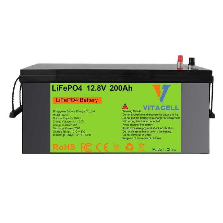 Lithium Ion Battery Pack LiFePO4 12V 24V 100Ah 200Ah 300Ah Solar Energy Storage UPS Golf Cart Battery Encore Wholesale