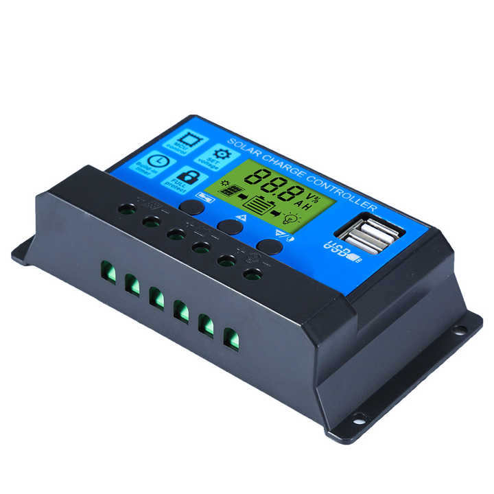 Solar Charge Controller 10A-60A PWM 12V/24V Overcharge Overload Protection for Solar System SYGSESOLAR