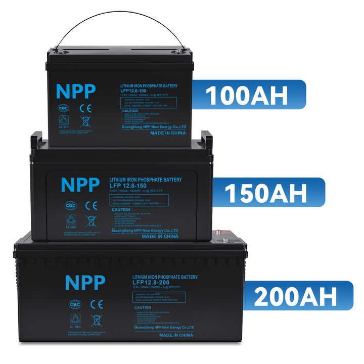 12V 150Ah LiFePO4 Solar Battery Pack 12.8V Long Cycle Life Built-in BMS for Energy Storage Systems NPP