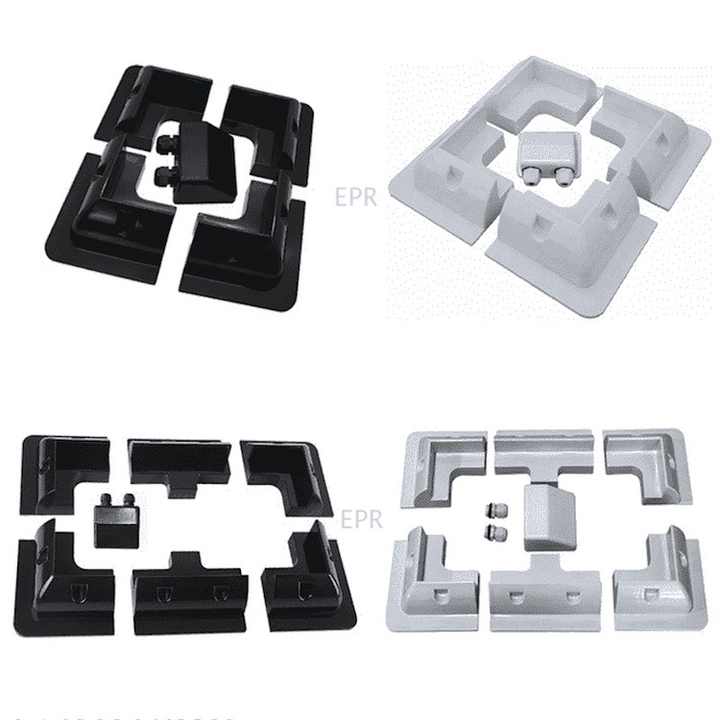 PV Solar Panel Mounting ABS Bracket Z Bracket Wind Load 60m/s Anodized Surface Caravan Yacht Flat Roof Installation Emperysolar