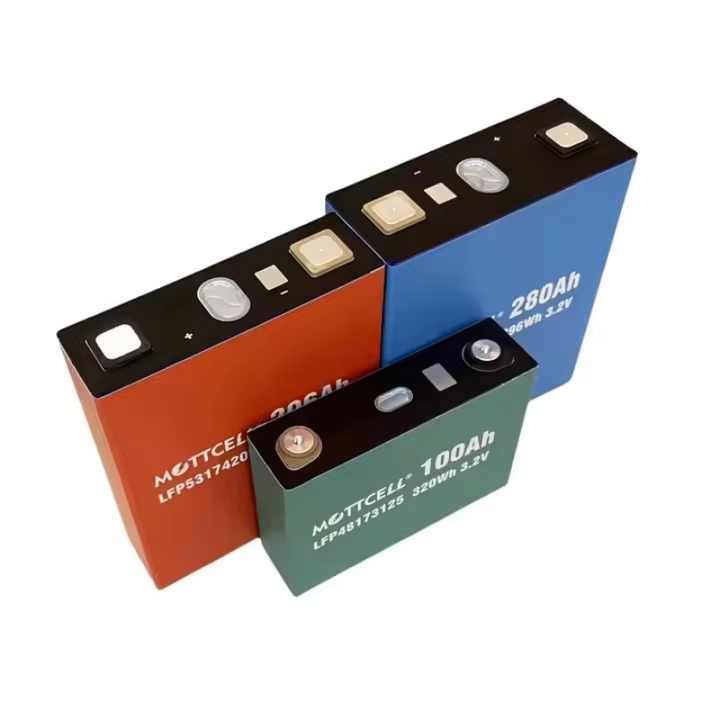 Lithium Iron Phosphate Battery 3.2V 100Ah 206Ah 280Ah Deep Cycle Rechargeable for Solar Energy Storage Marine RV Golf Cart Mottcell