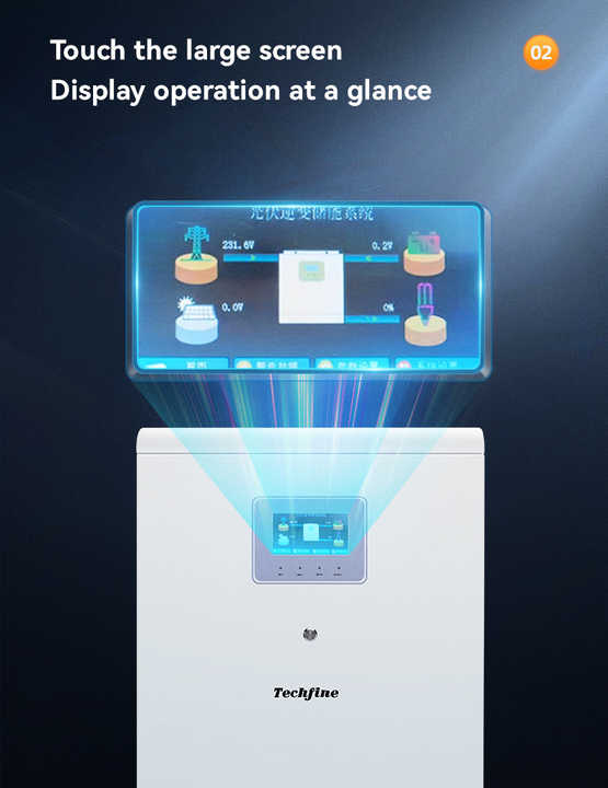 Solar Inverter Hybrid 15kW 3x380VAC Split Phase Inverter for Solar Energy Storage Systems with 98% Efficiency and 500Vdc Max PV Input Techfine