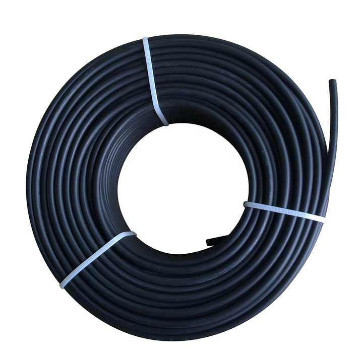 Solar DC Cable Tinned Copper Conductor Single Row Twin Core Photovoltaic Solar Energy System Cable with Polyethylene Insulation and Jacket 4mm2/6mm2 Black and Red