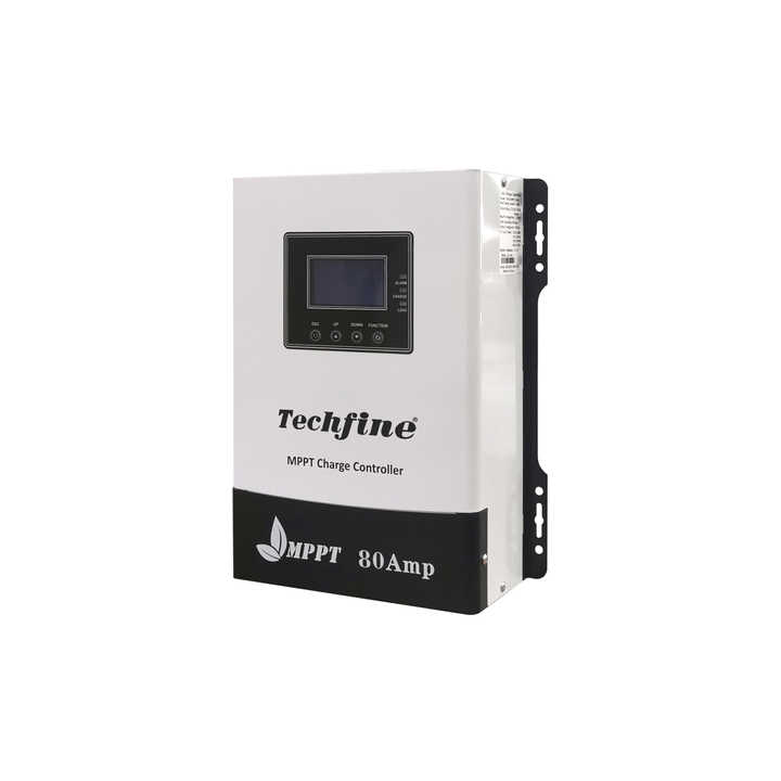 MPPT Hybrid Solar Charge Controller 40A 60A 80A 100A 12V 24V 48V for LiFePO4 Batteries Off-Grid Solar Systems Techfine