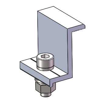 Aluminum Solar Mid Clamp Corrugated Roof Mounting Brackets with TUV Certificate for Commercial Solar Panels EmperySolar