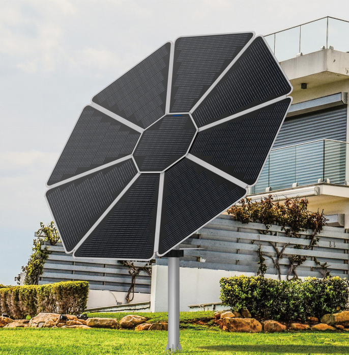 Sun Flower Solar Tracking System 1.4kW Panel Car Charger Tracking System 10°-60° Tilt Angle Home Industrial Commercial Use Emperysolar