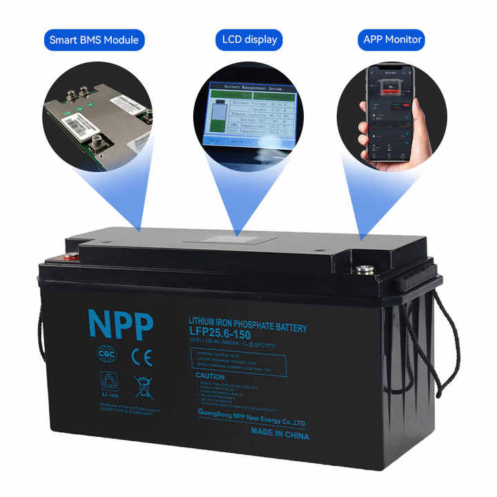 12.8V 100Ah/200Ah/280Ah 1kWh/2kWh/2.5kWh LiFePO4 Rechargeable Battery for Marine Boat RV Solar Energy Storage System NPP
