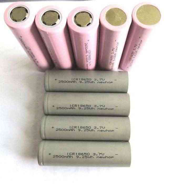 18650 Battery 3.2V 3.7V 2500mAh Rechargeable Cylindrical Storage Cell Pack for Solar Energy, Electric Vehicles, and Power Tools Mottcell