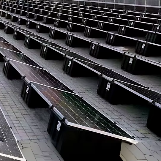 Plastic Ground Bracket Polypropylene Ballast for Roof Mount Solar Panels Wind Load 60m/s Snow Load 1.4KN/㎡ 1150*525*458mm EmperySolar
