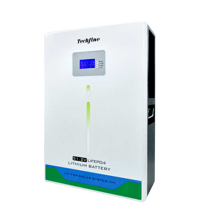 Techfine 51.2V 100Ah LiFePO4 Solar Energy Storage Battery for Wall-Mounted 10kWh Systems
