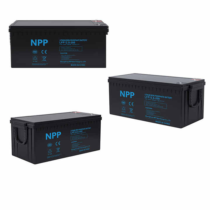 Lithium Lifepo4 Battery Charger 12.8V 100Ah 24V 200Ah High Cycle Life for Solar Energy Storage Golf Carts Electric Bicycles NPP