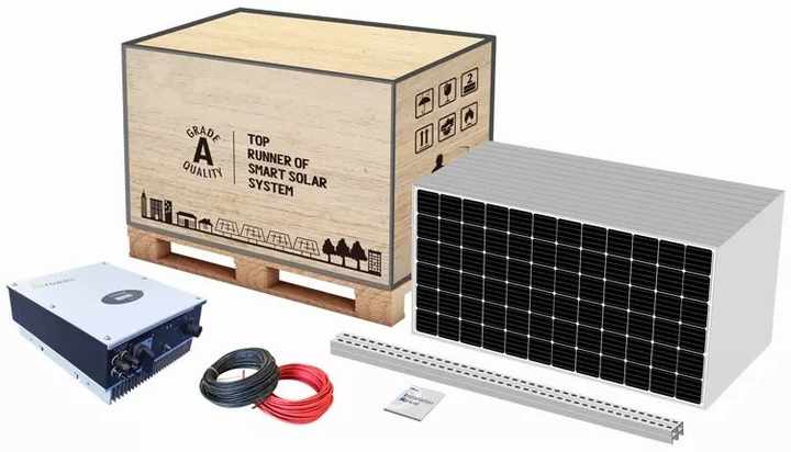 70KW Home Solar Power System New Energy Off-Grid Inverter with MPPT Controller Ground Roof Mounting Brackets Lead Acid Battery Sunket