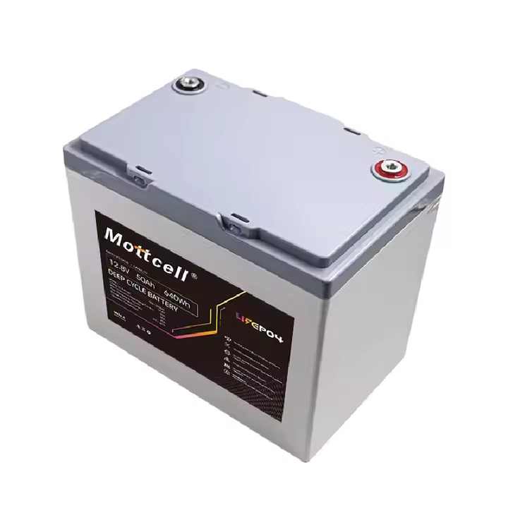 12.8V LiFePO4 Energy Storage Battery 50Ah Deep Cycle Rechargeable for Solar Systems Golf Carts Electric Scooters Mottcell